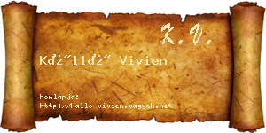 Kálló Vivien névjegykártya