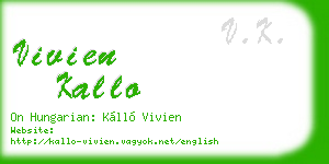 vivien kallo business card
