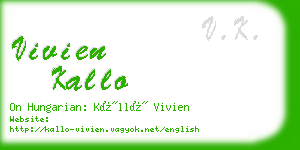 vivien kallo business card